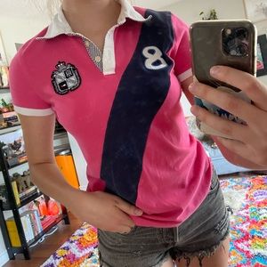Vintage Y2K preppy Tommy Hilfiger collared tee